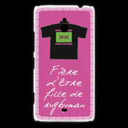 Coque Nokia Lumia 1320 Fille de rugbyman Bonus offensif-défensif Rose 2