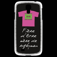 Coque Samsung Galaxy S4 Mère de rugbyman Bonus offensif-défensif Noir 
