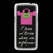 Coque Samsung Galaxy Express2 Mère de rugbyman Bonus offensif-défensif Noir 