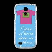 Coque Samsung Galaxy S4mini Mère de rugbyman Bonus offensif-défensif Bleu