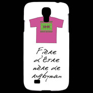 Coque Samsung Galaxy S4 Mère de rugbyman Bonus offensif-défensif Blanc