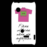 Coque Sony Xperia Typo Mère de rugbyman Bonus offensif-défensif Blanc
