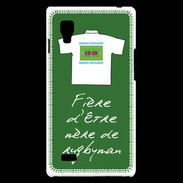 Coque LG Optimus L9 Mère de rugbyman Bonus offensif-défensif Vert
