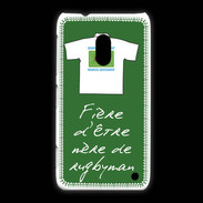 Coque Nokia Lumia 620 Mère de rugbyman Bonus offensif-défensif Vert
