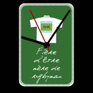 Grande pendule murale Mère de rugbyman Bonus offensif-défensif Vert
