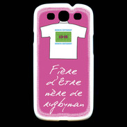 Coque Samsung Galaxy S3 Mère de rugbyman Bonus offensif-défensif Rose