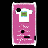 Coque Sony Xperia Typo Mère de rugbyman Bonus offensif-défensif Rose