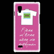 Coque LG Optimus L9 Mère de rugbyman Bonus offensif-défensif Rose