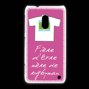 Coque Nokia Lumia 620 Mère de rugbyman Bonus offensif-défensif Rose