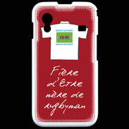 Coque Samsung ACE S5830 Mère de rugbyman Bonus offensif-défensif Rouge
