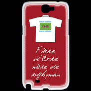 Coque Samsung Galaxy Note 2 Mère de rugbyman Bonus offensif-défensif Rouge