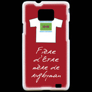 Coque Samsung Galaxy S2 Mère de rugbyman Bonus offensif-défensif Rouge
