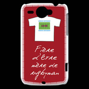 Coque HTC Wildfire G8 Mère de rugbyman Bonus offensif-défensif Rouge