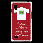 Coque LG Optimus L9 Mère de rugbyman Bonus offensif-défensif Rouge