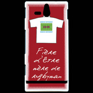Coque Sony Xperia U Mère de rugbyman Bonus offensif-défensif Rouge