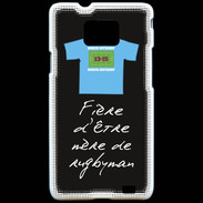 Coque Samsung Galaxy S2 Mère de rugbyman Bonus offensif-défensif Noir 2