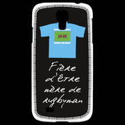 Coque Samsung Galaxy S4 Mère de rugbyman Bonus offensif-défensif Noir 2