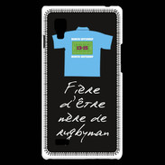 Coque LG Optimus L9 Mère de rugbyman Bonus offensif-défensif Noir 2