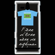 Coque Sony Xperia U Mère de rugbyman Bonus offensif-défensif Noir 2