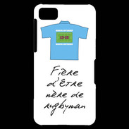 Coque Blackberry Z10 Mère de rugbyman Bonus offensif-défensif Blanc 2