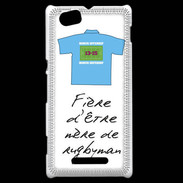 Coque Sony Xperia M Mère de rugbyman Bonus offensif-défensif Blanc 2