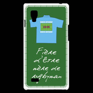 Coque LG Optimus L9 Mère de rugbyman Bonus offensif-défensif Vert 2
