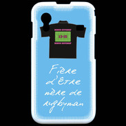 Coque Samsung ACE S5830 Mère de rugbyman Bonus offensif-défensif Bleu 2