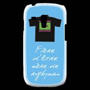 Coque Samsung Galaxy S3 Mini Mère de rugbyman Bonus offensif-défensif Bleu 2