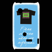 Coque Sony Xperia Typo Mère de rugbyman Bonus offensif-défensif Bleu 2