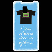 Coque LG P990 Mère de rugbyman Bonus offensif-défensif Bleu 2