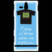 Coque Sony Xperia U Mère de rugbyman Bonus offensif-défensif Bleu 2