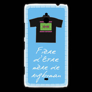Coque Nokia Lumia 1320 Mère de rugbyman Bonus offensif-défensif Bleu 2