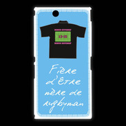 Coque Sony Xpéria Z Ultra Mère de rugbyman Bonus offensif-défensif Bleu 2