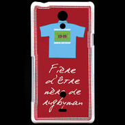 Coque Sony Xperia T Mère de rugbyman Bonus offensif-défensif Rouge 2