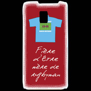 Coque LG P990 Mère de rugbyman Bonus offensif-défensif Rouge 2