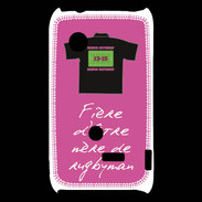 Coque Sony Xperia Typo Mère de rugbyman Bonus offensif-défensif Rose 2