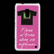 Coque Nokia Lumia 620 Mère de rugbyman Bonus offensif-défensif Rose 2