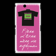 Coque Sony Xpéria Z Ultra Mère de rugbyman Bonus offensif-défensif Rose 2