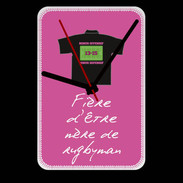 Grande pendule murale Mère de rugbyman Bonus offensif-défensif Rose 2