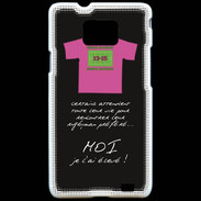 Coque Samsung Galaxy S2 Moi je l'ai élevé Bonus offensif-défensif Noir 