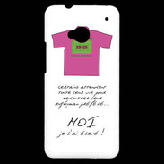 Coque HTC One Moi je l'ai élevé Bonus offensif-défensif Blanc