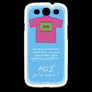 Coque Samsung Galaxy S3 Moi je l'ai élevé Bonus offensif-défensif Bleu