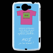 Coque HTC Wildfire G8 Moi je l'ai élevé Bonus offensif-défensif Bleu