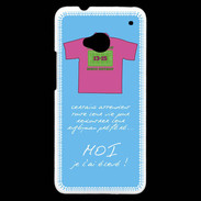 Coque HTC One Moi je l'ai élevé Bonus offensif-défensif Bleu