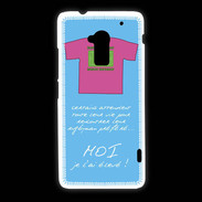 Coque HTC One Max Moi je l'ai élevé Bonus offensif-défensif Bleu