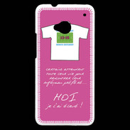 Coque HTC One Moi je l'ai élevé Bonus offensif-défensif Rose