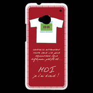 Coque HTC One Moi je l'ai élevé Bonus offensif-défensif Rouge