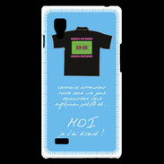 Coque LG Optimus L9 Moi je l'ai élevé Bonus offensif-défensif Bleu 2