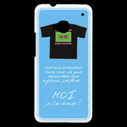 Coque HTC One Moi je l'ai élevé Bonus offensif-défensif Bleu 2