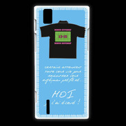 Coque Huawei Ascend P2 Moi je l'ai élevé Bonus offensif-défensif Bleu 2